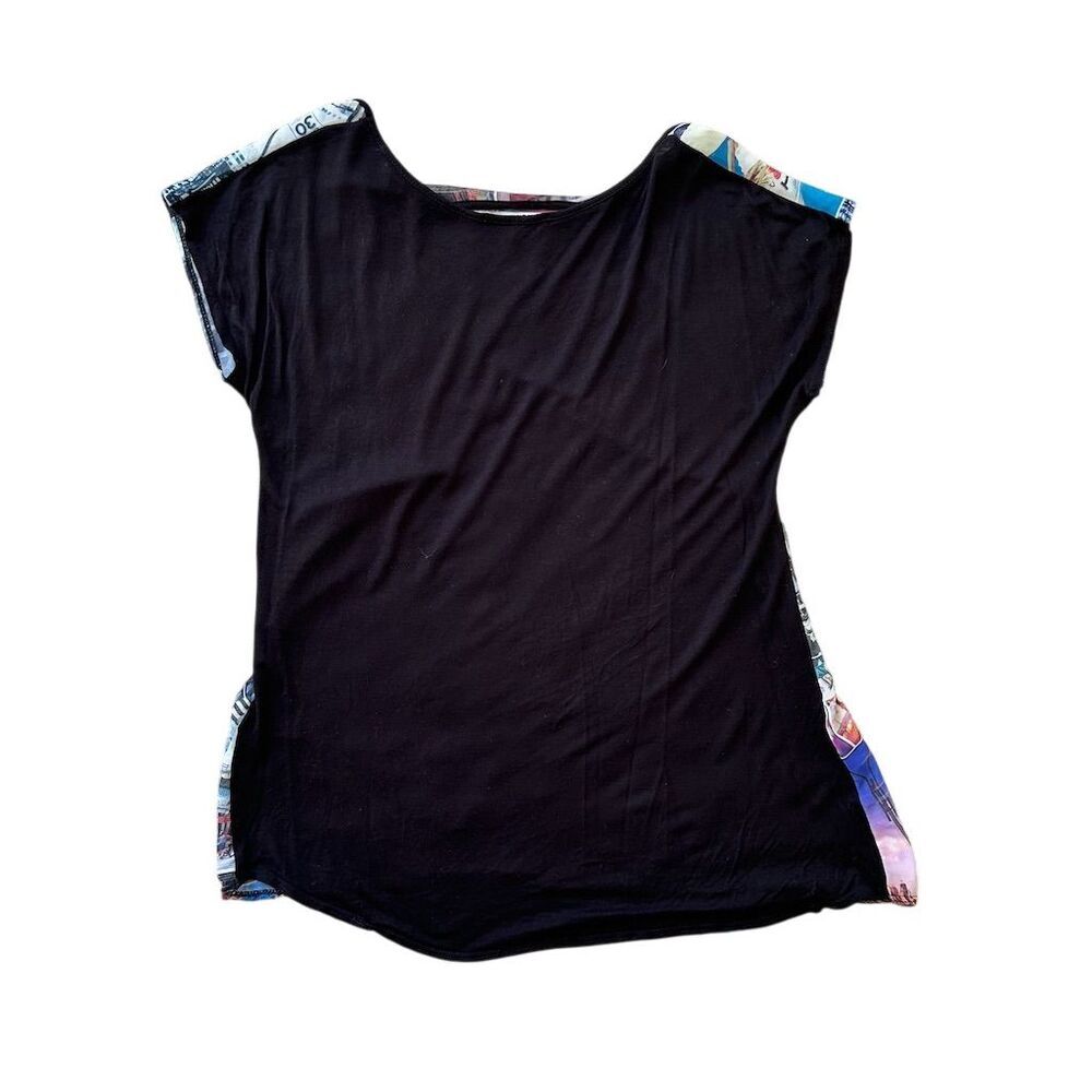 Cozy Casual Maternity NYC Graphic Collage Top Multicolor Size M - Picture 4 of 4